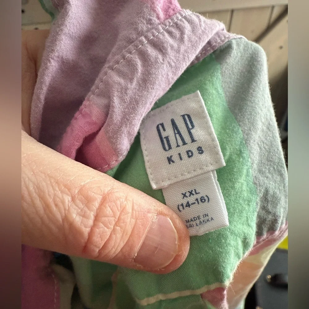 GAP Kids Easter Plaid Shirt